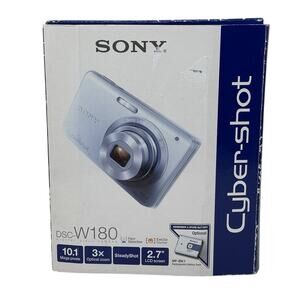 Sony Cyber-shot DSC-W180 Digital Camera 10.1 MP 3x Optical Zoom Charger + SD